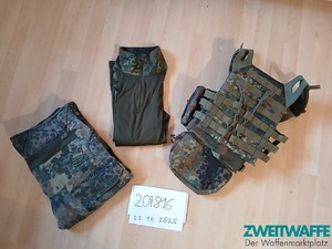 Flecktarn Uniform-Set + Plattenträger