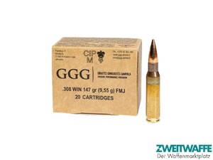 GGG .308Win 7.62x51 147 gr FMJ
