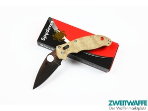 Spyderco Manix 2 Cru-Wear Natural Canvas Micarta