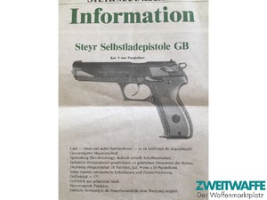Steyr Selbstladepistole GB - mit Originalkarton und Zubehör - 2
