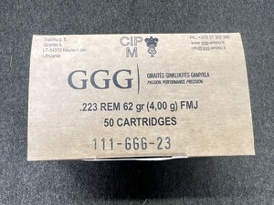 GGG .223 62gr, 4,00g FMJ, 50Stk. Packung - 3